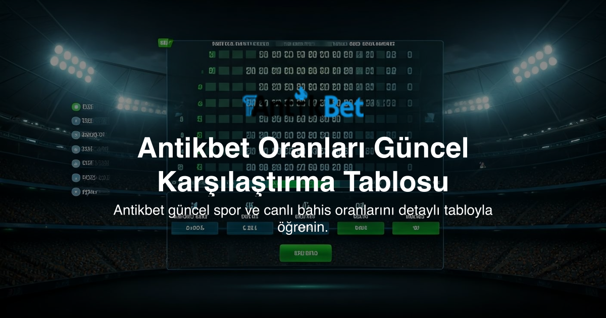 Antikbet Oranları Güncel Karşılaştırma Tablosu